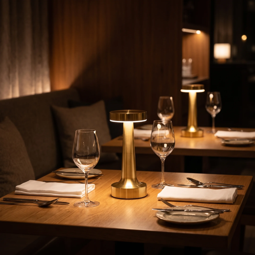 Liora lamp setting the mood in a hospitality room