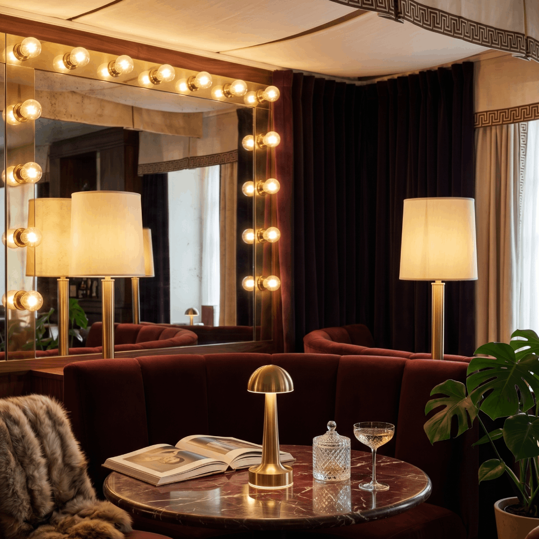 Aveline in a hotel setting