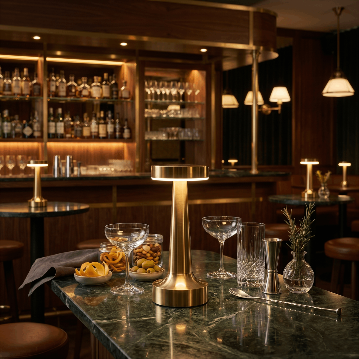 Liora in a bar setting