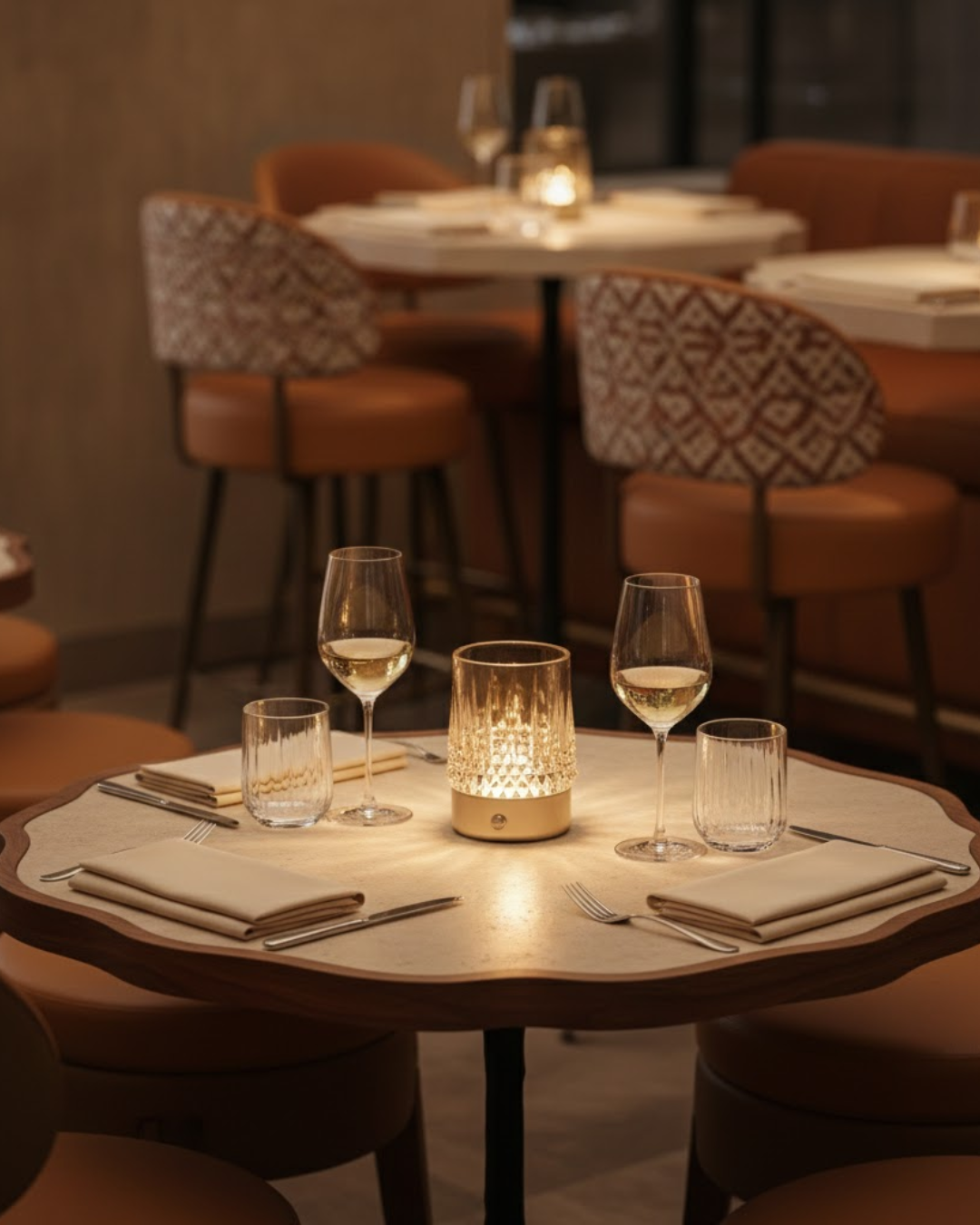 Cristelle | Silver Cordless Table Lamp