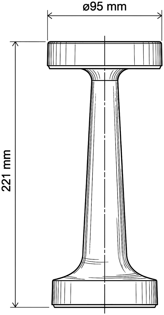 Vera dimensions line drawing